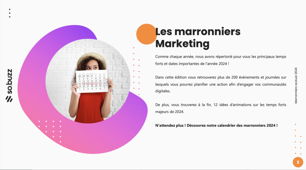 Le Calendrier Marketing des Marronniers 2024 découvrez toutes les