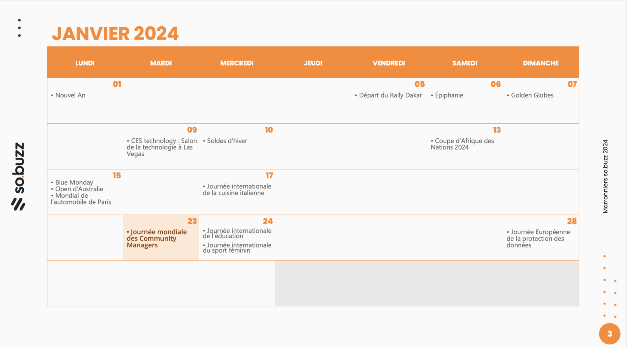 Le Calendrier Marketing des Marronniers 2024 découvrez toutes les